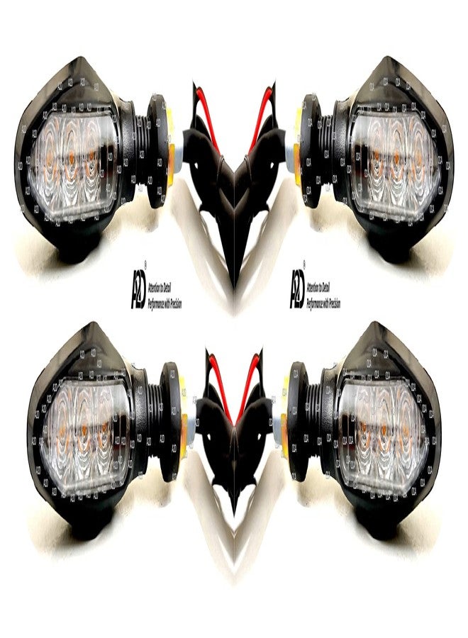 A2D® 17692. A2D Bike Tri-LED Sleek Amber Super Bright LED Indicators Set of 4 Orange for Suzuki Bandit - Image 4