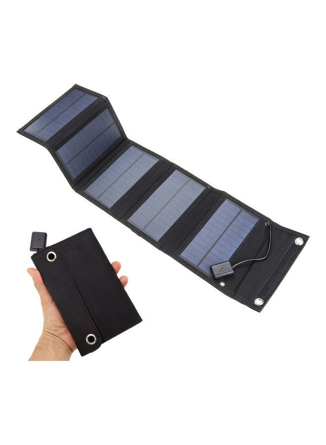 NIBEMINENT 15W Outdoors Camping USB Solar Charger With Carabiners 20x3x13cm - Image 1