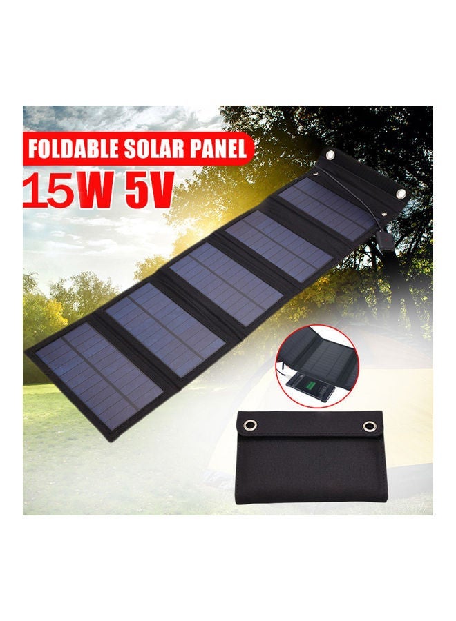 NIBEMINENT 15W Outdoors Camping USB Solar Charger With Carabiners 20x3x13cm - Image 4