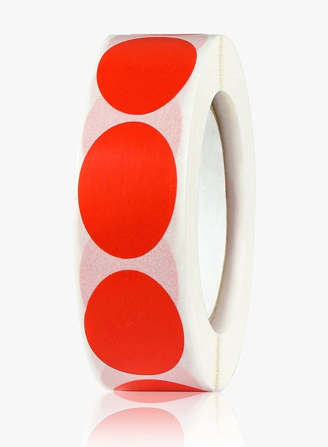 True-Ally 3000 Piece Red Color 1 Inch Round Dot Sticker Self Adhesive Labels Writable Surface for Inventory Organize, File Classification, Calendar Planner (Bright Red) - Image 1