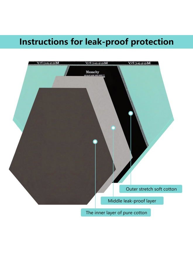 Mesachy Girls Period Underwear Period Panties for Teens Menstrual Leakproof Protective Cotton Briefs, Color-001, 16-18 years - Image 4