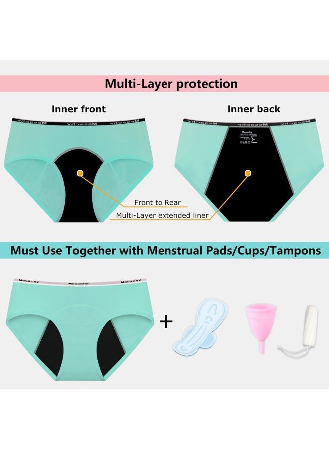 Mesachy Girls Period Underwear Period Panties for Teens Menstrual Leakproof Protective Cotton Briefs, Color-001, 16-18 years - Image 3
