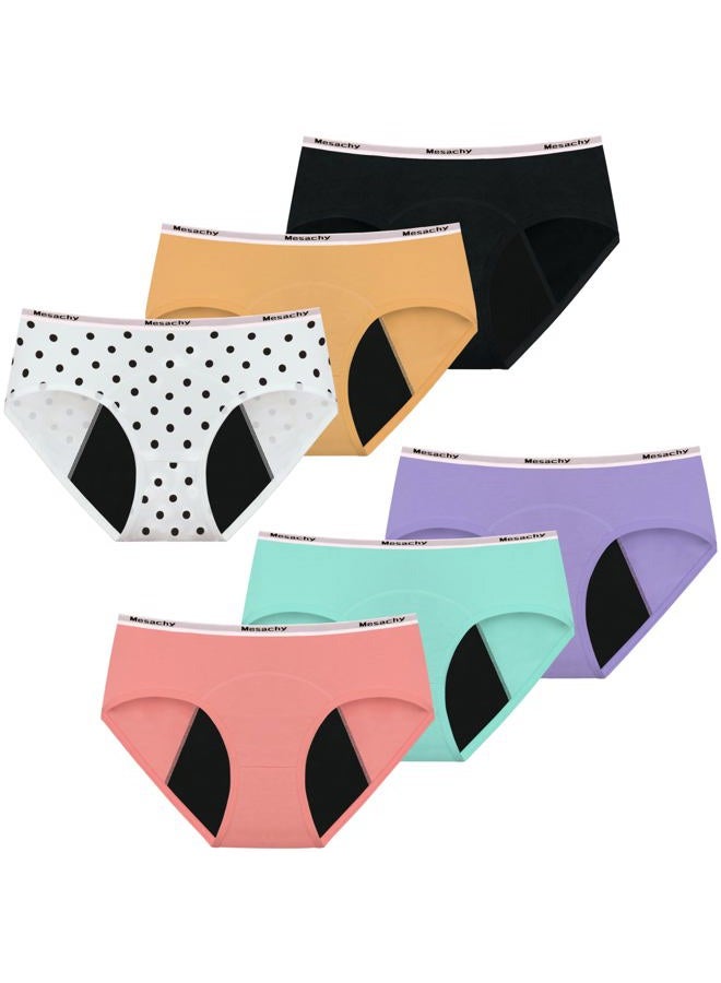 Mesachy Girls Period Underwear Period Panties for Teens Menstrual Leakproof Protective Cotton Briefs, Color-001, 16-18 years - Image 1