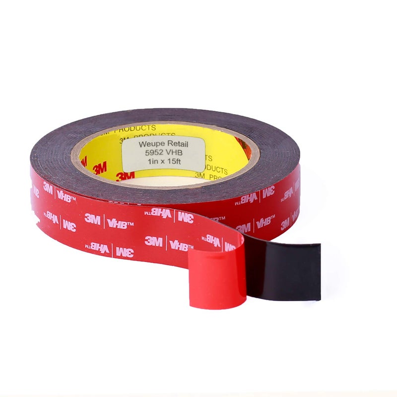3M 5952 VHB Tape: 2.5cm . x 15 ft. (Black) - Image 2