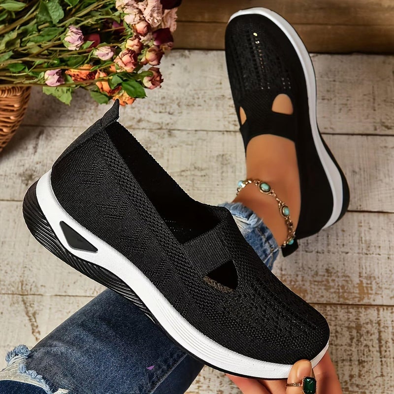 EURO JOY Orthopedic Walking Shoes for Women,2025 New Orthowalkway Womens Shoes,Woven Orthopedic Breathable Walking Sneaker Non-Slip Arch Support Slip on Shoes Black 41 - Image 3