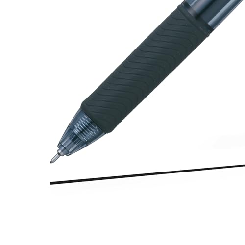 Pentel قلم جيل قابل للسحب Pentel BLN105A EnerGel-X، 0.5 مم، أسود، علبة من 12 قلم - Image 3