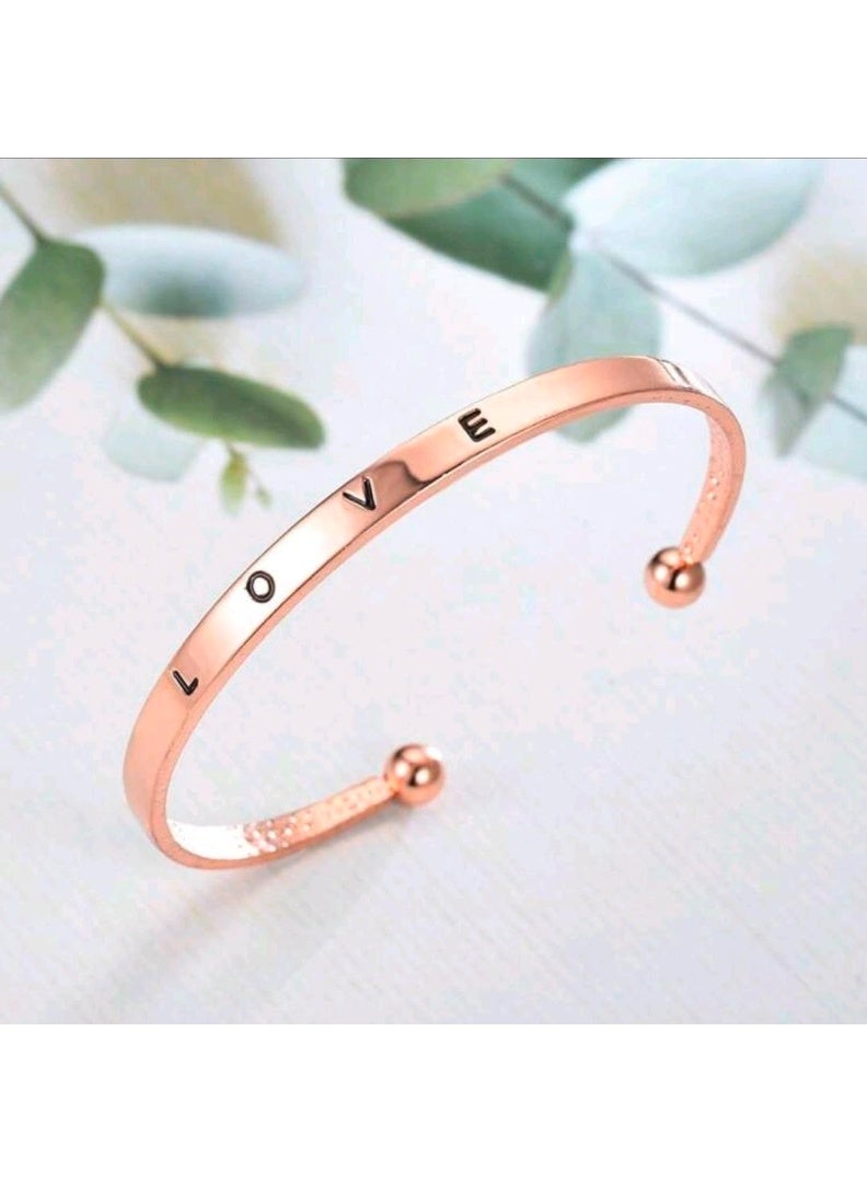 شي إن SHEIN 1pc Round Pointer Quartz Watch & 1pc Bracelet (Rose Gold) - Image 4