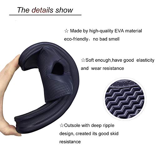 FUNKYMONKEY Bathroom Shower Sandal Mens Womens Indoor Home Beach Non Slip Slippers (12 M US, Dark Blue) - Image 5