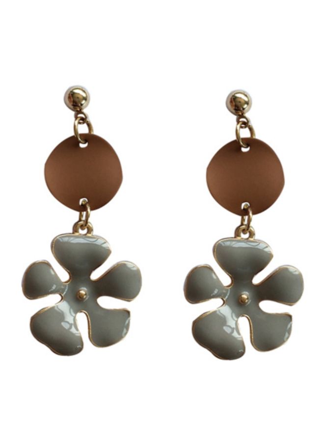 اليشمك حلق أذن متدلي بتصميم زهور - Image 1