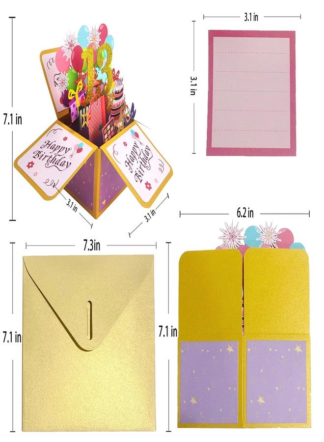 Asmallgf Happy 13th Birthday Pop Up Card for Girl Boy, Sweet Thirteen Year Old Birthday Gift Idea for Daughter Niece, Funny 13 Bday 3D Greeting Card for Him Friends - Image 2