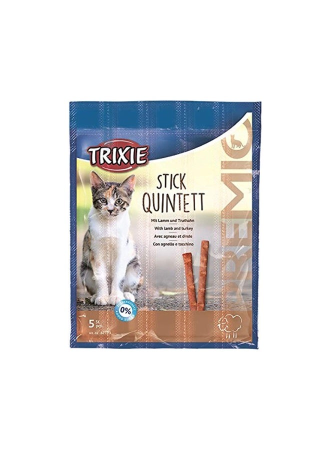 Trixie Premio Stick Quintett Lamb and Turkey Cat Treat - 5 g - 5 Sticks