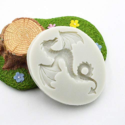 Seedomes Animal Series Dinosaur Dragon Silicone Mold for Cake Topper Decoration Jelly Shots Ice Cube Candy Gum Paste Fondant Mold Handmade Crafts Soap Mould Chocolate Cupcake - Image 1