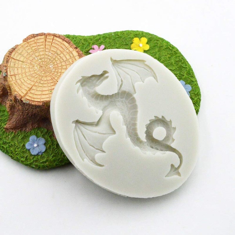Seedomes Animal Series Dinosaur Dragon Silicone Mold for Cake Topper Decoration Jelly Shots Ice Cube Candy Gum Paste Fondant Mold Handmade Crafts Soap Mould Chocolate Cupcake - Image 5