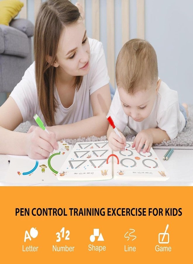 WEPTIX® Magical Tracing Workbook Set 64 Pages Alphabet & Number Writing Practice Book for Kids Reusable Handwriting Pen Control Training for Preschool Learning (Magical Tracing) - Image 5