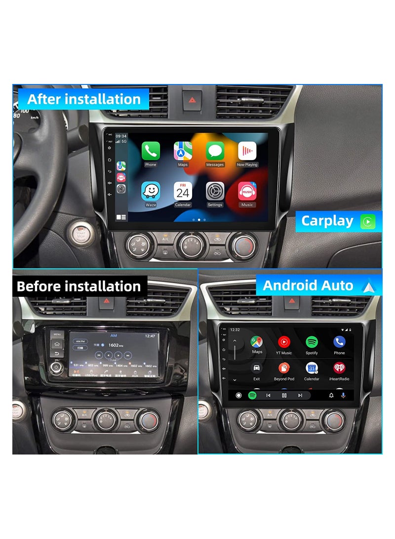 SHEZA STAR Android Screen For Nissan Sentra 2012 2013 2014 2015 2016 2017 2018 2019 4GB RAM 64GB ROM Support Apple Carplay Android Auto Wireless QLED 10 Inch Touch Screen With Backup Camera Included - Image 2