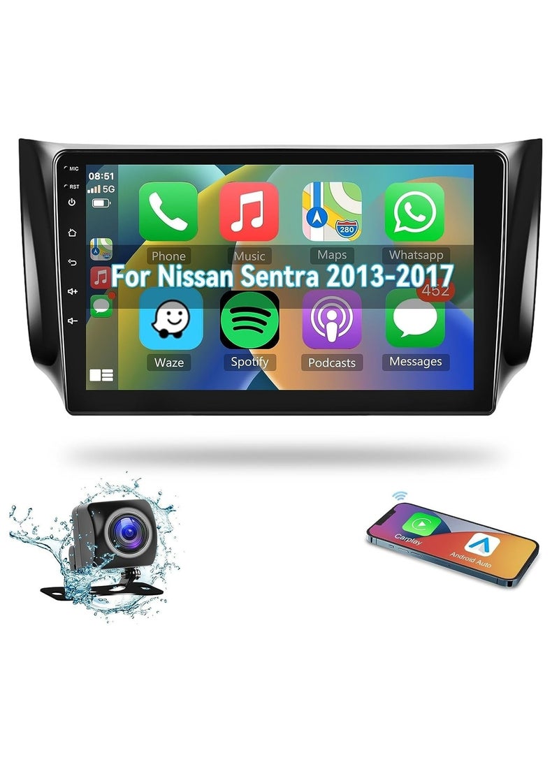 SHEZA STAR Android Screen For Nissan Sentra 2012 2013 2014 2015 2016 2017 2018 2019 4GB RAM 64GB ROM Support Apple Carplay Android Auto Wireless QLED 10 Inch Touch Screen With Backup Camera Included - Image 1