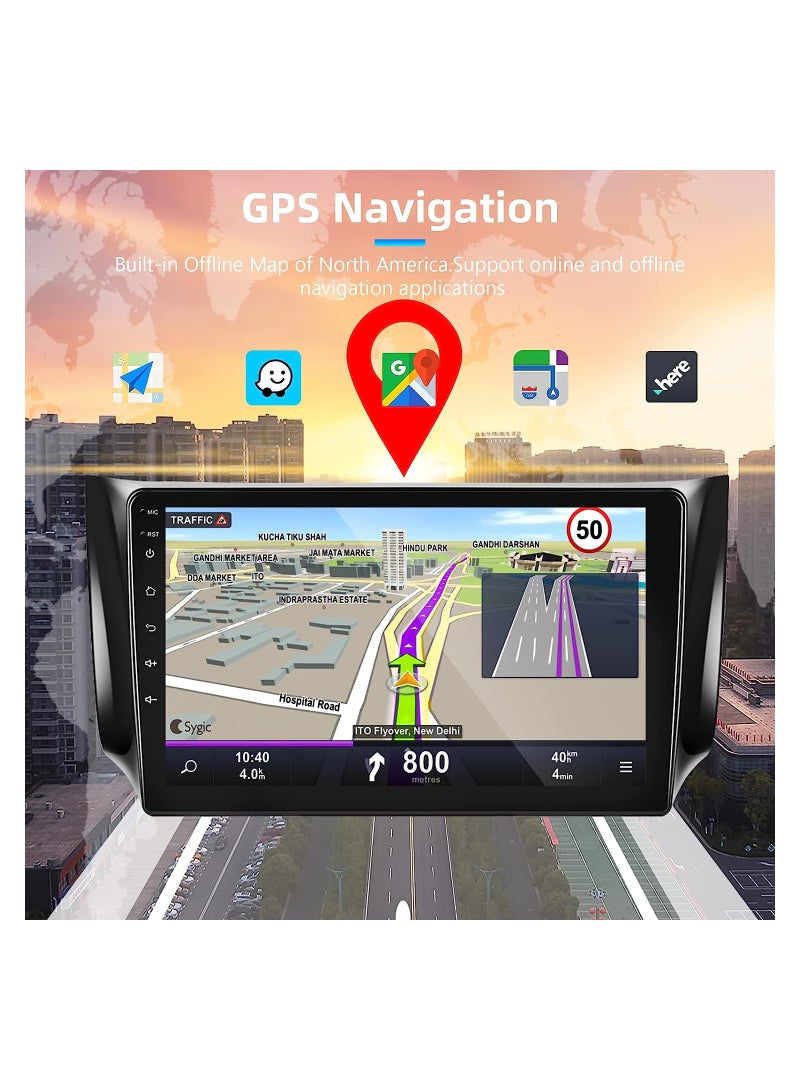 SHEZA STAR Android Screen For Nissan Sentra 2012 2013 2014 2015 2016 2017 2018 2019 4GB RAM 64GB ROM Support Apple Carplay Android Auto Wireless QLED 10 Inch Touch Screen With Backup Camera Included - Image 3