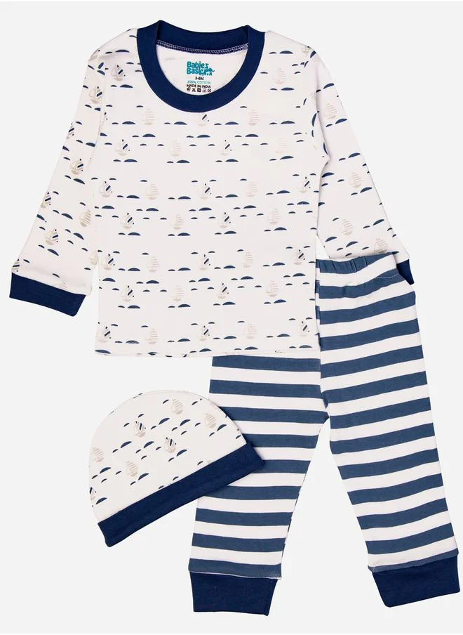 Babies Basic Pack of 7 - Cotton Bodysuit, Top, Pants, Bib, Blanket, Mitten and Cap