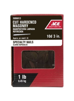 ACE 10D Diamond Point Flat Head Cut Hardened Masonry Nail Silver 3 Inch 5096813  - Image 2