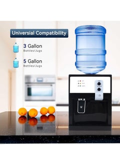 HUA Water Cooler Desktop Electric Hot and Cold Water Dispenser 3 Temperature Setting - Hot, Normal, Cold for 4.5-20l Water Bucket/ Bottles,Sliver 550w Anti-Bacterial Food-Grade Stainless Steel Inner Tank  - Image 2