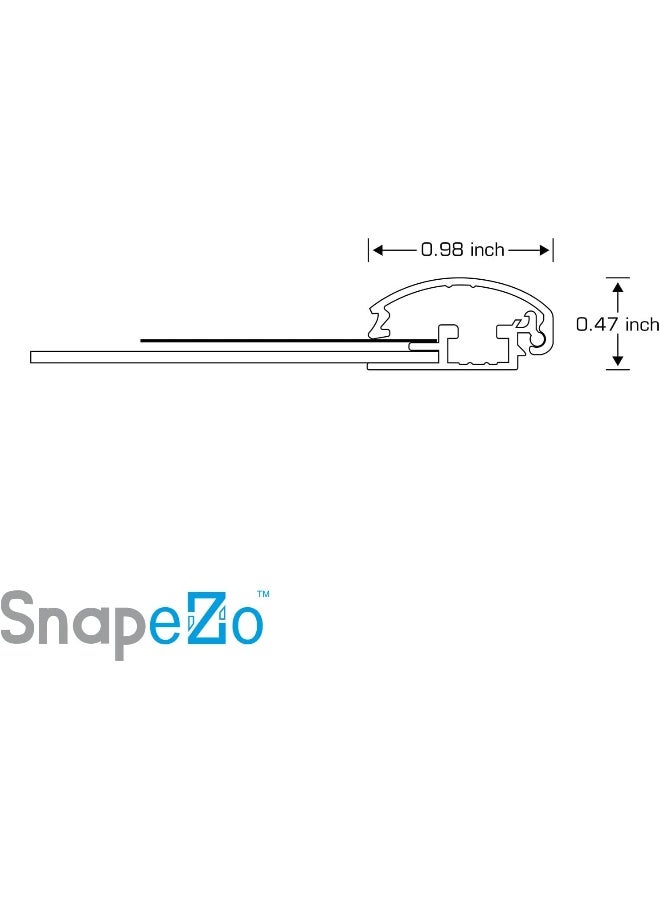 SnapeZo Black Document Notice Frame 11x17 Inch 1 Narrow Profile FrontLoading Snap Frame Wall Mounted Professional Series - Image 3