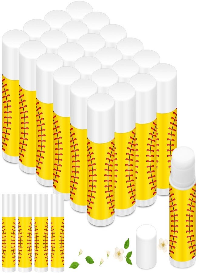 Heigble 24 Pcs Softball Lip Balm for Team Gifts Sports Moisturizing Jasmine Taste Lipstick for Women Players Sports Teachers Fans Party Favors Supplies - Image 1