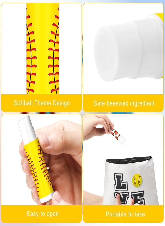 Heigble 24 Pcs Softball Lip Balm for Team Gifts Sports Moisturizing Jasmine Taste Lipstick for Women Players Sports Teachers Fans Party Favors Supplies - Image 3