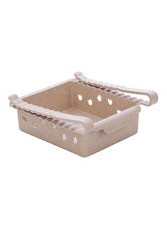 Plastic Refrigerator Storage Shelf Apricot 17x7x15.5cm