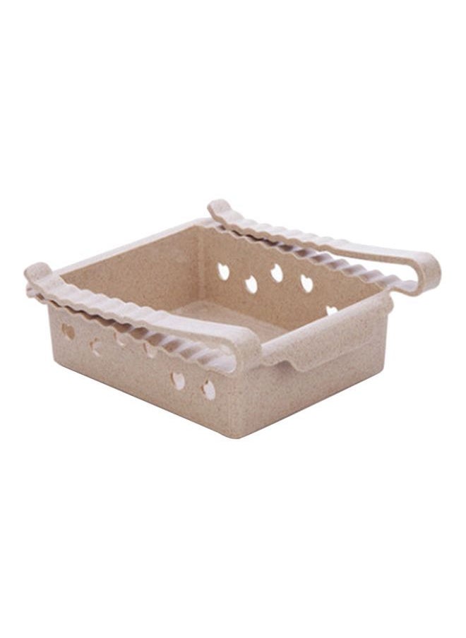 NIBEMINENT - Plastic Refrigerator Storage Shelf Apricot 17x7x15.5cm - Image 1