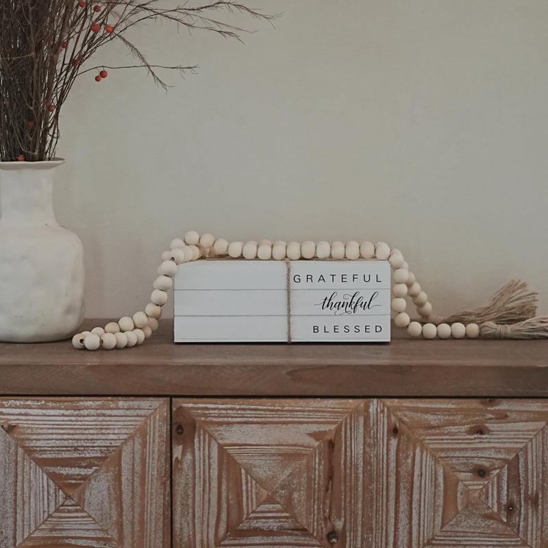 RUIRUICO Decorative Books for Home Decor, Wooden Faux Book for Decoration, Farmhouse Stacked Display Books (GRATEFUL thankful BLESSED) - Image 4
