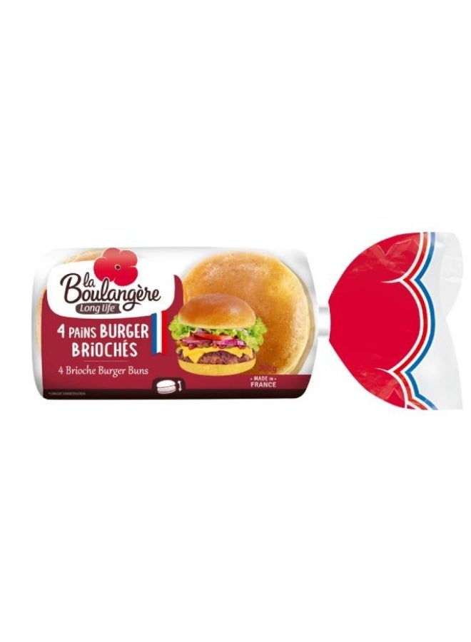 Brioche Burger Buns Sliced - 4 (200g)
