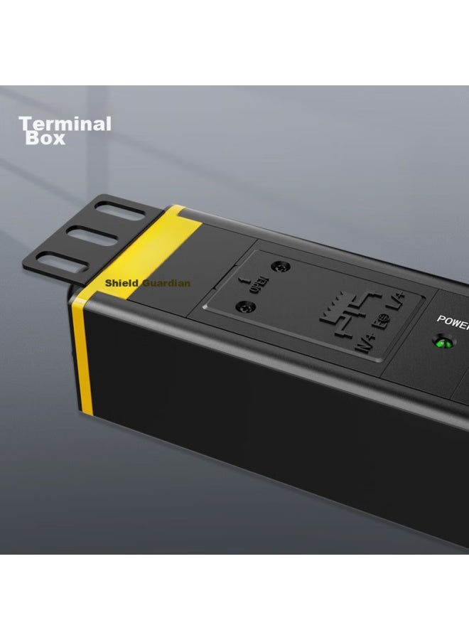 Sdws Pdu Cabinet Socket, 16-outlet 32a High-power Power Strip, New National Standard Indicator Light, Vertical Industrial Connector Junction Box, Without Cable, Sv06263b - Image 3
