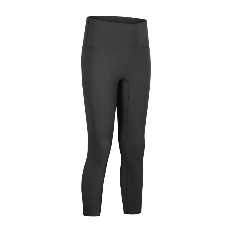 Generic High-Waist Slimming Yoga Capris Womens Fitness Pants S2047 Shallow Lotus Ash  - Image 4