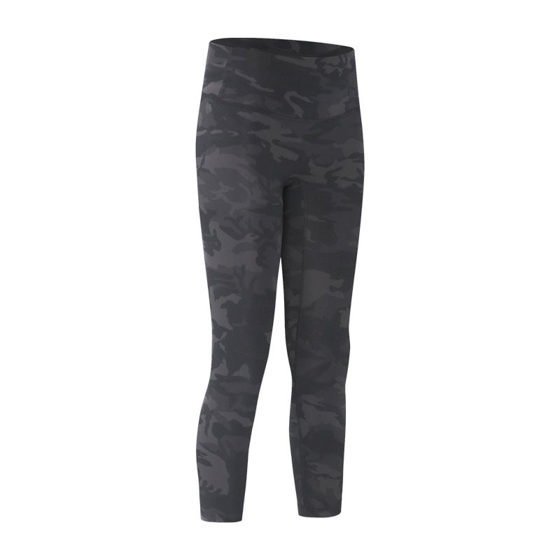 Generic High-Waist Slimming Yoga Capris Womens Fitness Pants S2047 Shallow Lotus Ash  - Image 5