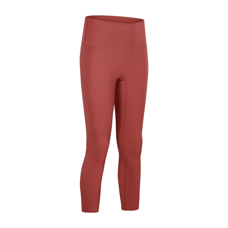 Generic High-Waist Slimming Yoga Capris Womens Fitness Pants S2047 Shallow Lotus Ash  - Image 3