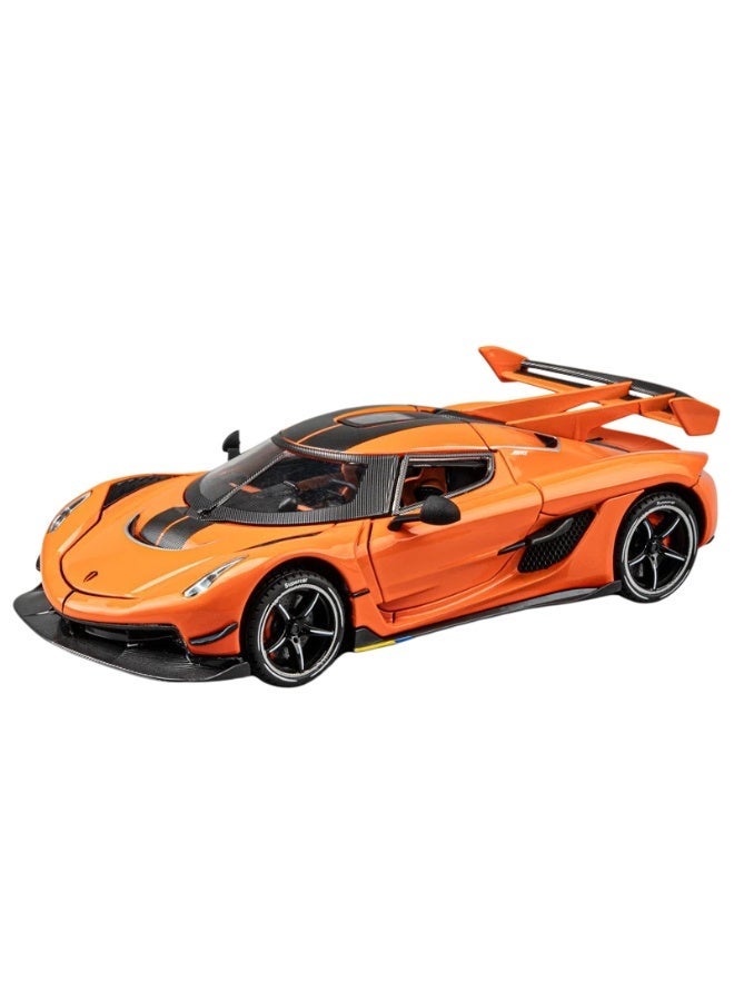 1:24 Alloy Diecast Model Car Pull Back Function Partial Lights Up for Collection and Kids Play - Image 1
