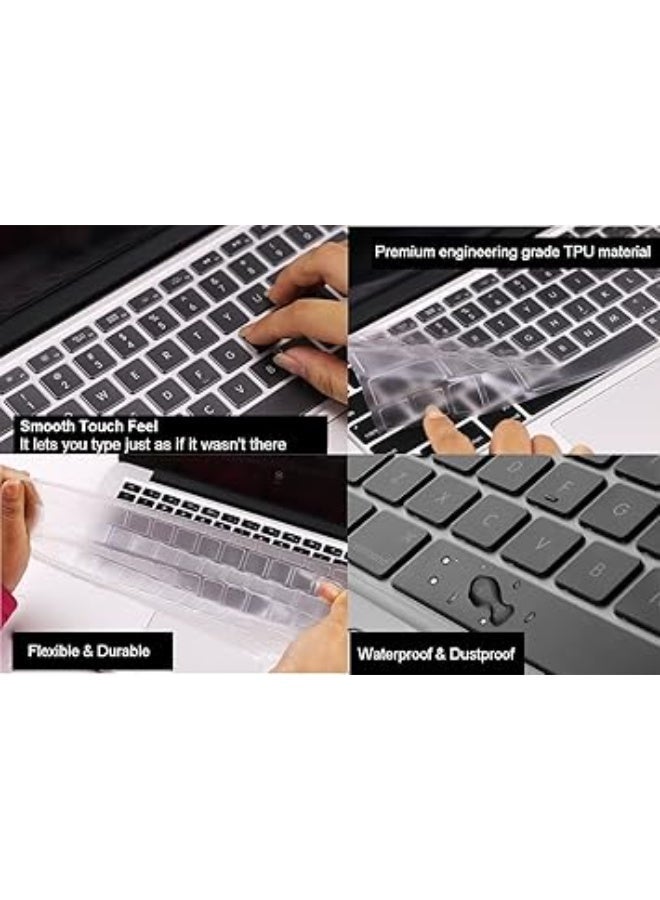 Ultra Thin Premium TPU Keyboard Cover, Silicone Keyboard Protector, Soft Touch, Touch ID Keyboard Protector, Protective Skin, Suitable for MacBook Air 13 Inch, Clear, A2337/A2179 - Image 4