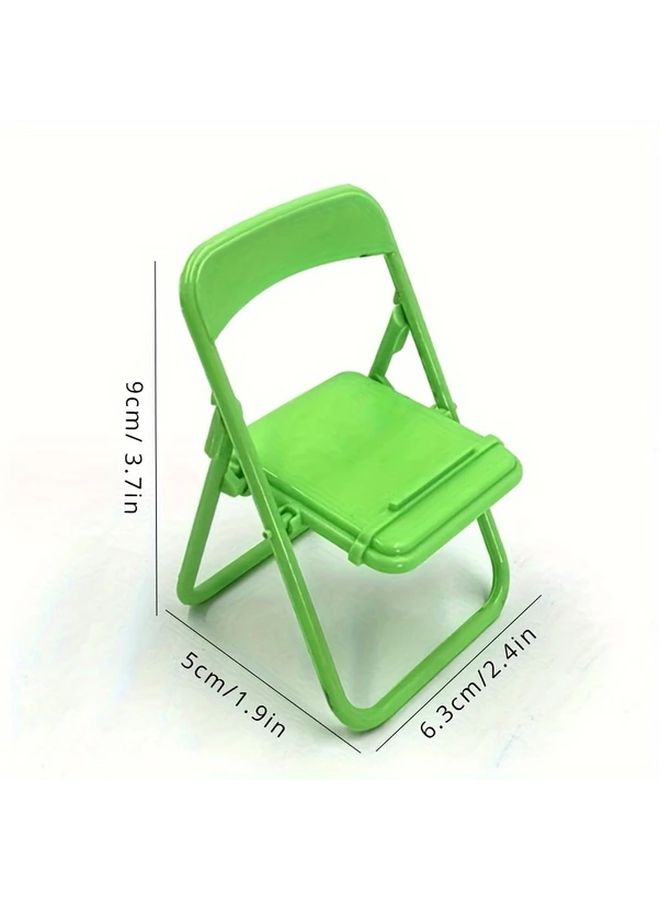 Mini Portable Phone Holder 7Pcs Foldable Chair Shape Universal Candy Color Stand - Image 3