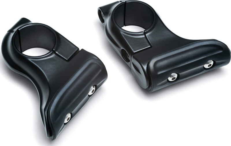 Kuryakyn 7633 Motorcycle Accessory Universal Toe Rest Cruise Pegs for Motorcycles with 114 Round Engine Guards Satin Black 1 Pair
