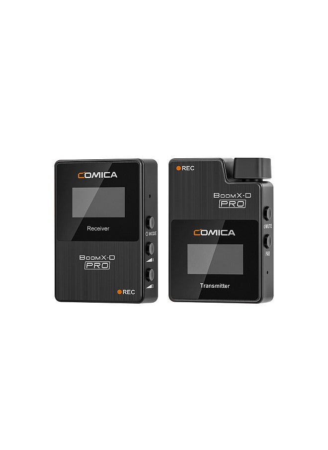 COMICA BoomX-D PRO D1 One-Trigger-One 2.4G Dual-Channel Wireless Microphone System Built-in 8G Memory Card Digital & Analog Output Modes 100M Effective Range  - Image 1