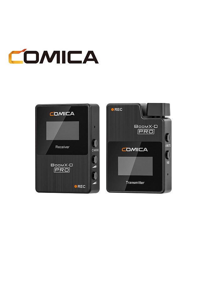COMICA - BoomX-D PRO D1 One-Trigger-One 2.4G Dual-Channel Wireless Microphone System Built-in 8G Memory Card Digital & Analog Output Modes 100M Effective Range - Image 1