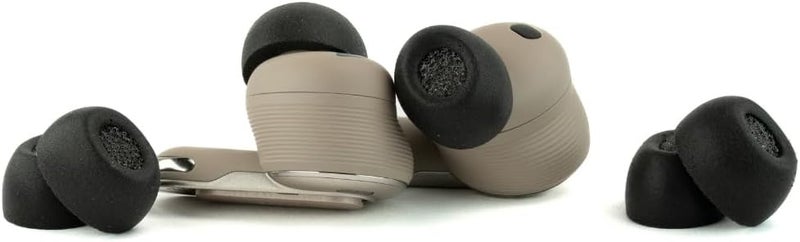 COMPLY TWo-230-A | Premium Memory Foam Replacement Earbud Tips for JBL Tour Pro 3, Nothing Ear, OnePlus Buds, & More | Ultimate Comfort, Secure Fit, Superior Noise Isolation| Black (Medium) (3 Pairs) - Image 1