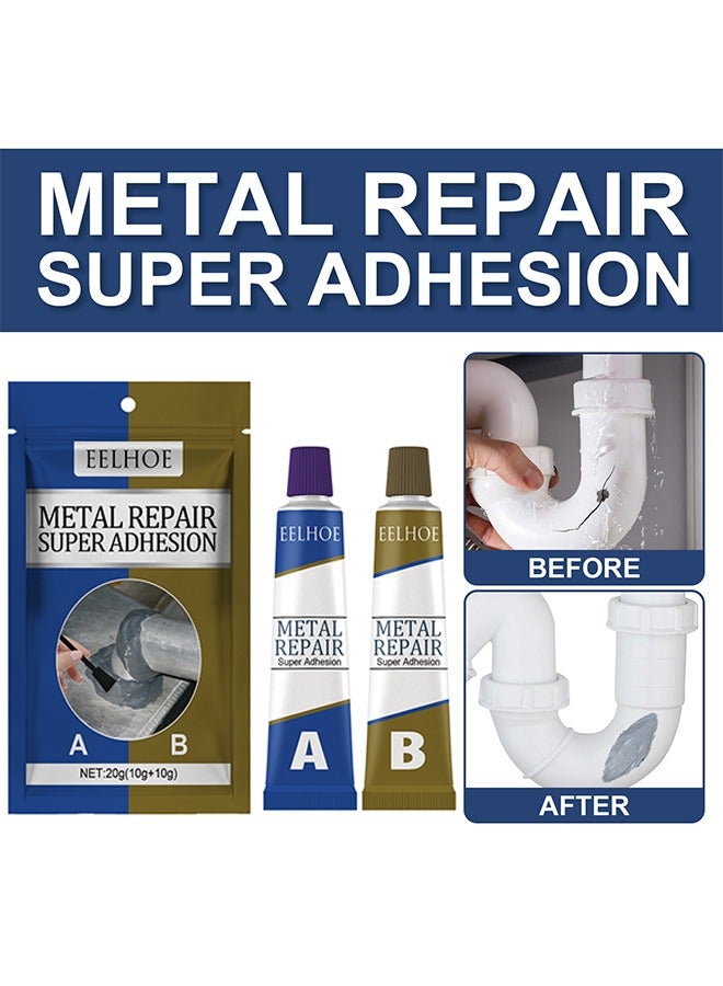 EELHOE Metal Repair Super Adhesion，A and B Repairing Glue | Industrial Metal Repair Paste, Heat Resistance, Powerful Metal Mending Agent for Casting Steel, Sand Holes 20g - Image 5