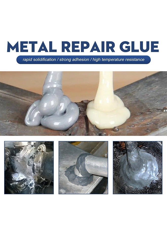 EELHOE Metal Repair Super Adhesion，A and B Repairing Glue | Industrial Metal Repair Paste, Heat Resistance, Powerful Metal Mending Agent for Casting Steel, Sand Holes 20g - Image 2