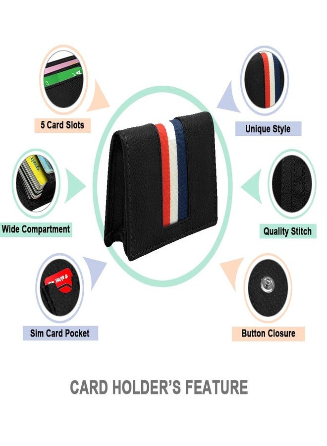 GREEN DRAGONFLY PU Leaher Card Holder for Men/Card Holder for Women,Credit Card Holder Wallet for Men(NMB/202306686-Black) - Image 5