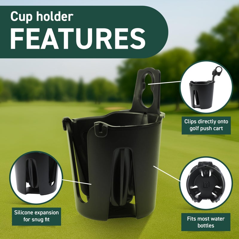 Tributary Brands Golf Push Cart Cup Holder- Regular Size- Golf Push Cart Accessories - Image 2