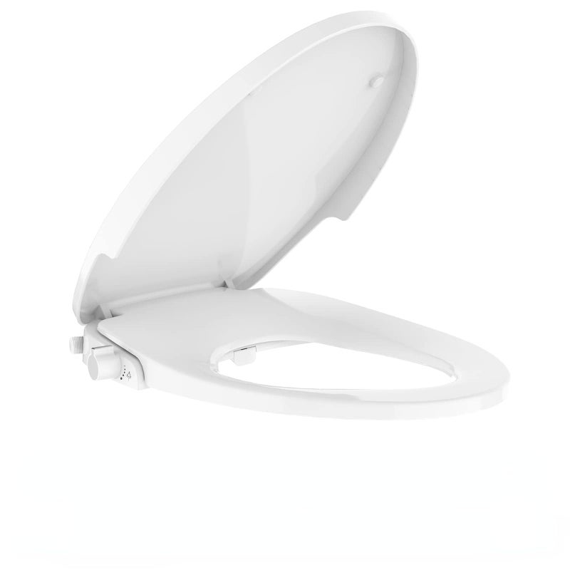 GarveeTech Bidet Toilet Seat Round â€“ Non-Electric Dual Nozzle Self-Cleaning Bidet Seat for Personal Hygiene, Adjustable Water Spray, Soft Close PP Material, Easy to Install for Home Bathroom - Image 1