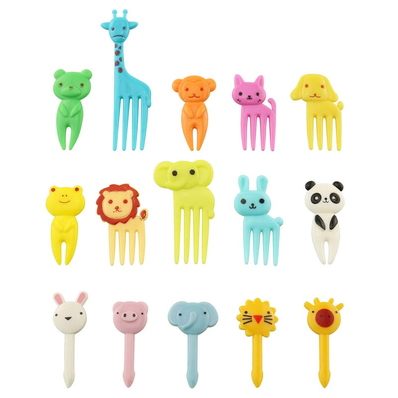 Tegg Food Pick 30PCS Cute Animal Bento Decoration Food Picks Forks Skewer For Lunch Box Mini Cartoon Toothpick - Image 2