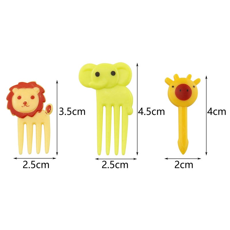 Tegg Food Pick 30PCS Cute Animal Bento Decoration Food Picks Forks Skewer For Lunch Box Mini Cartoon Toothpick - Image 3