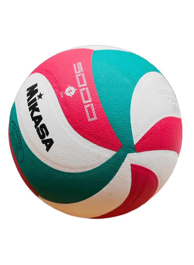 ميكاسا كرة طائرة Mikasa V200W سطح مزدوج النتوءات من الألياف الدقيقة لتعزيز القبضة والتحكم. تقنية "Nano Balloon Silica" المضادة للتعرق لمنع السطح من الانزلاق أثناء اللعب المكثف. مصنوعة من جلد صناعي عالي الجودة من البولي يوريثين والألياف الدقيقة. الحجم الرسمي 5 والوزن الرسمي (260-280 جرام). - Image 1